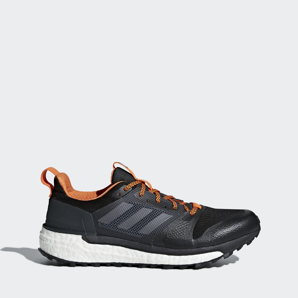 Adidas Supernova Trail - παπουτσια για τρεξιμο ανδρικα - Βαθυ Γκρι/Μαυρα/Πορτοκαλι,Μέγεθος: EU 36 –